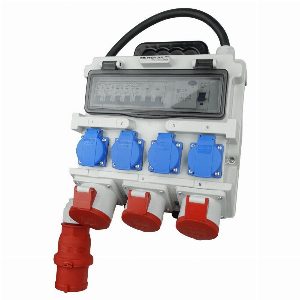 Sunpulse rozvodna 32A (16A) bílá 1x32A in, 1x32A out, 2x 16A out